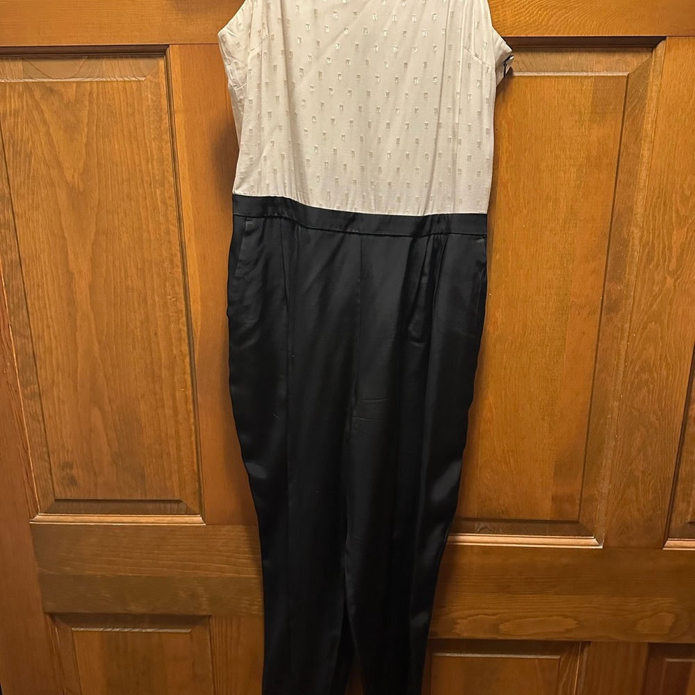 Elegant Black and Cream Jumpsuit